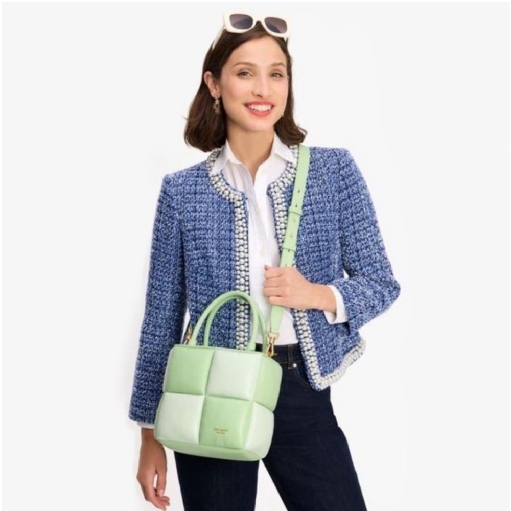 Kate Spade Lime Green,white Puffer Crossbody - Picture 7 of 7
